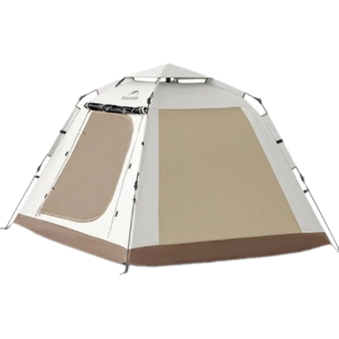 Палатка 3-местная c навесом NATUREHIKE ANGO PICNIC AUTOMATIC TENT CNK2450WS021 бежевая 6976507662536